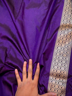 Violet Purple Pure Banarasi Katan Silk Saree
