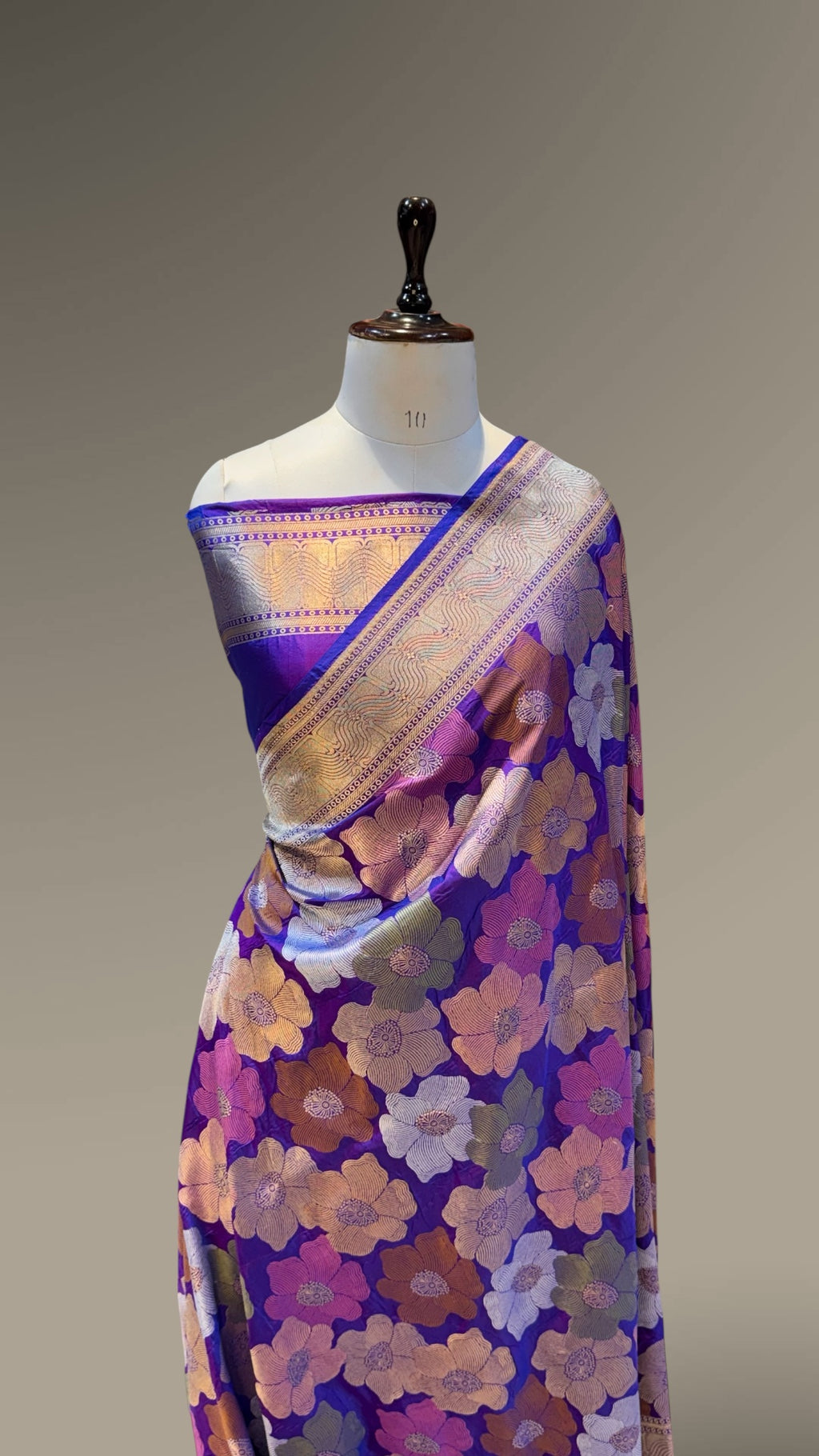 Prebook | Dual Shade Purple Exclusive Pure Banaras Katan Silk Rangkaat Saree