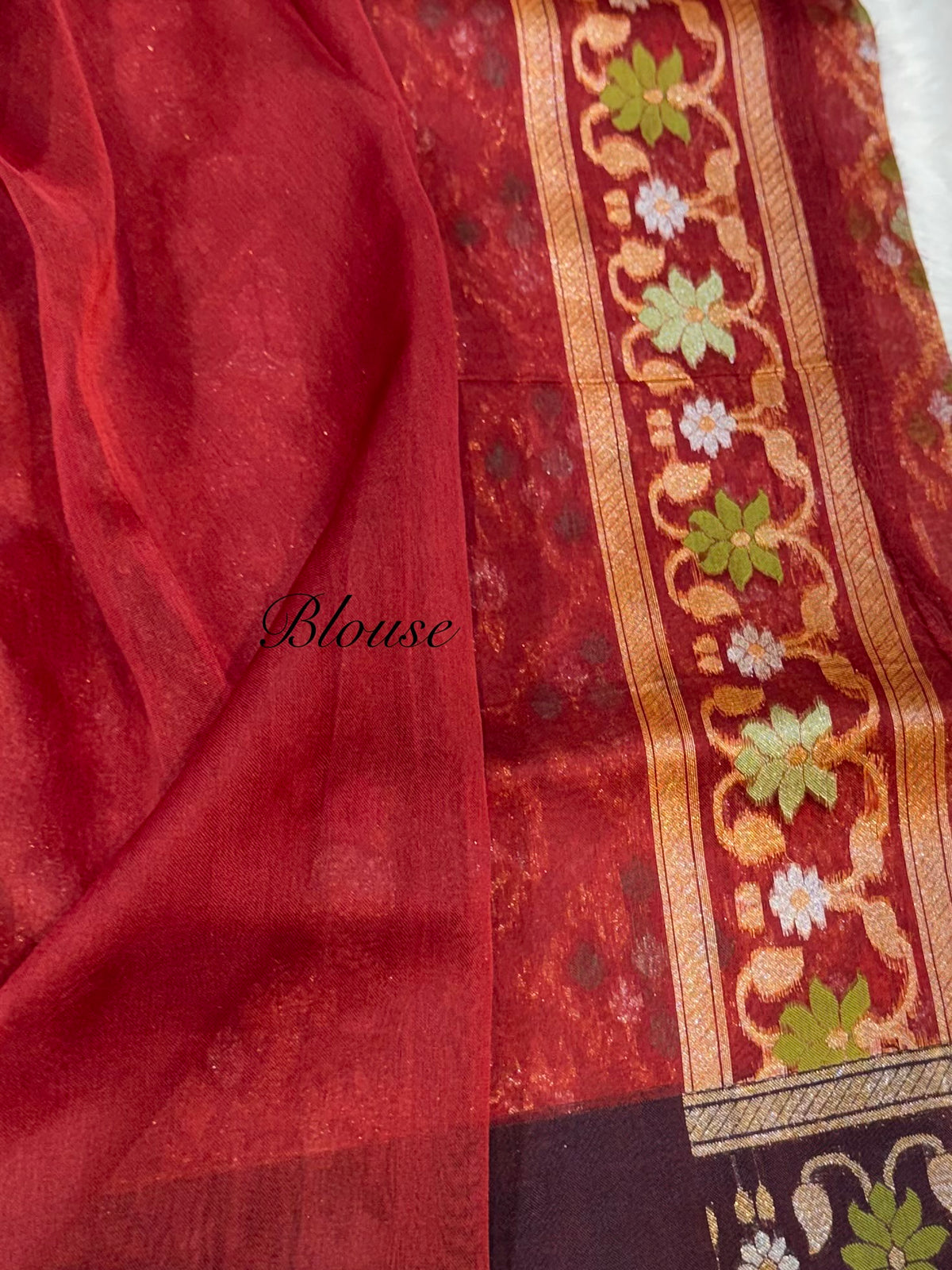 Prebook | Wine Ektara Banarasi Kora Jamdani Saree