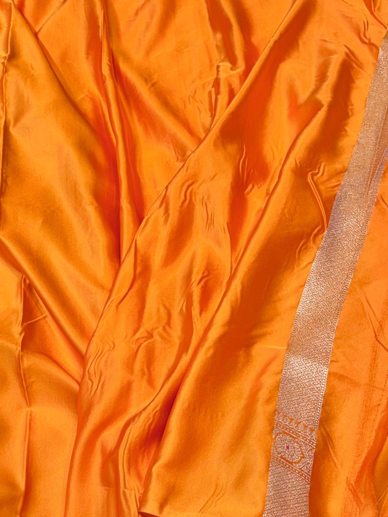 Peach Banarasi Soft Meenakari Mashru Silk Partywear Saree