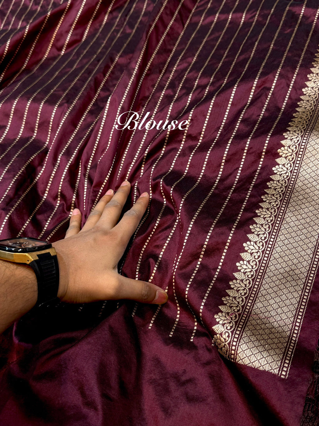 Coffee Brown 100% Pure Banaras Katan Silk Handloom Handwoven Pattu Saree