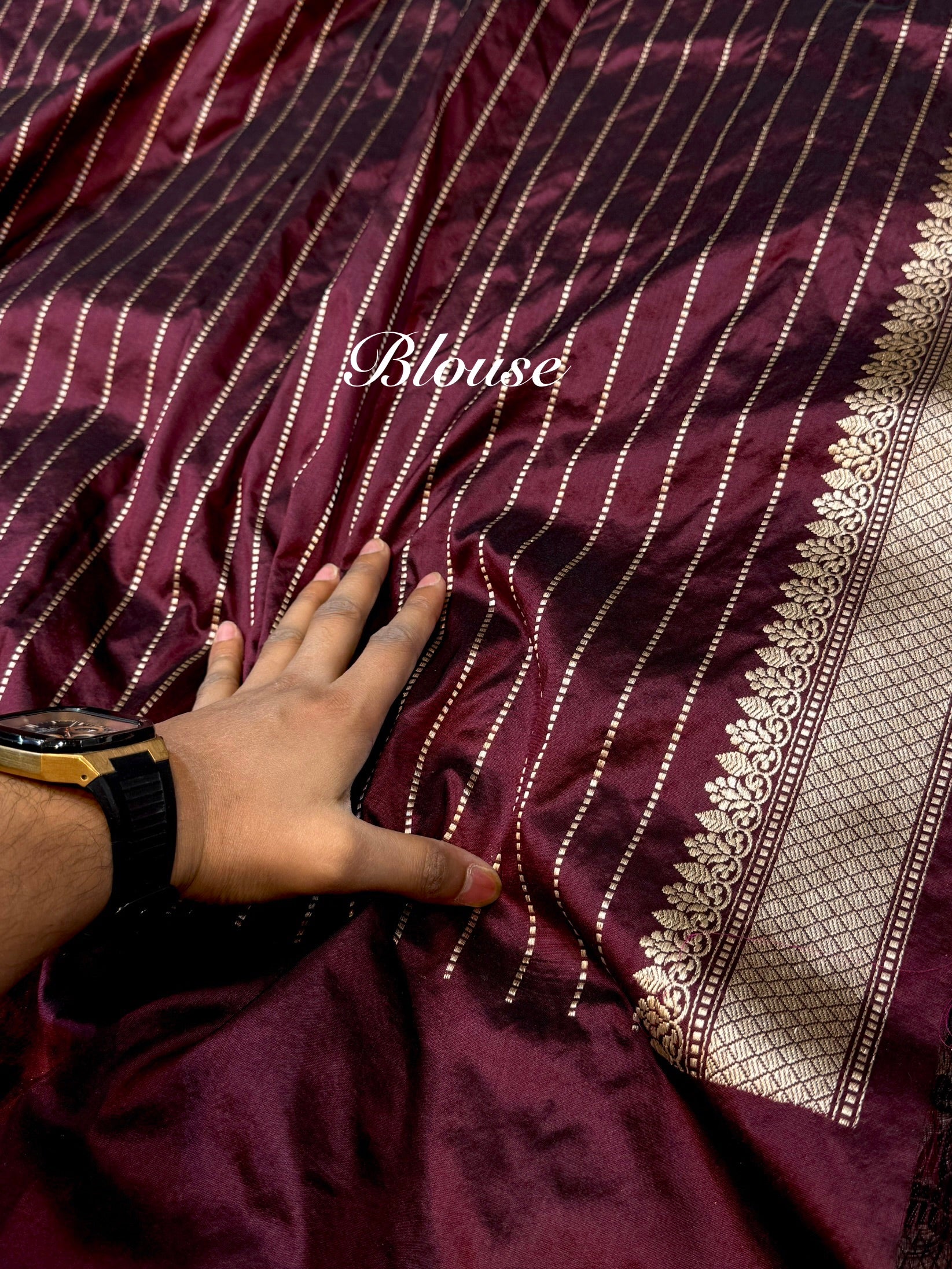 Coffee Brown 100% Pure Banaras Katan Silk Handloom Handwoven Pattu Saree