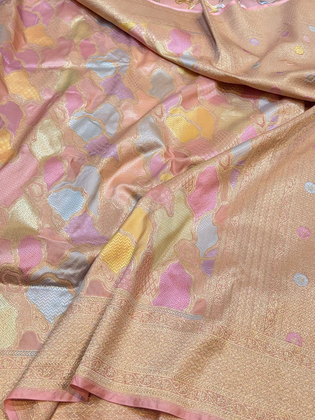 Prebook | Peach Exclusive Pure Banaras Katan Silk Rangkaat Saree