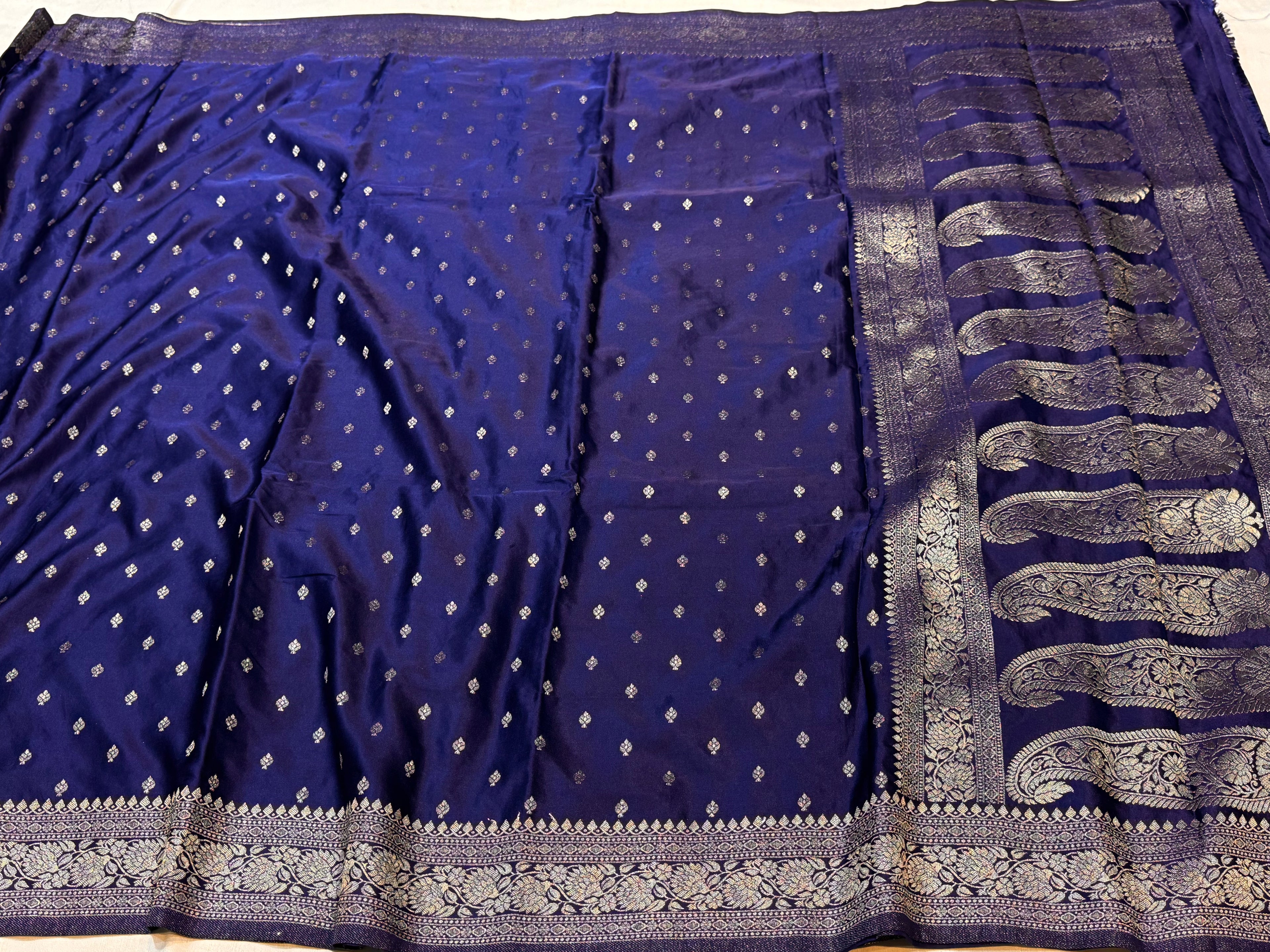 Purple Banarasi Soft Mashru Silk Partywear Saree