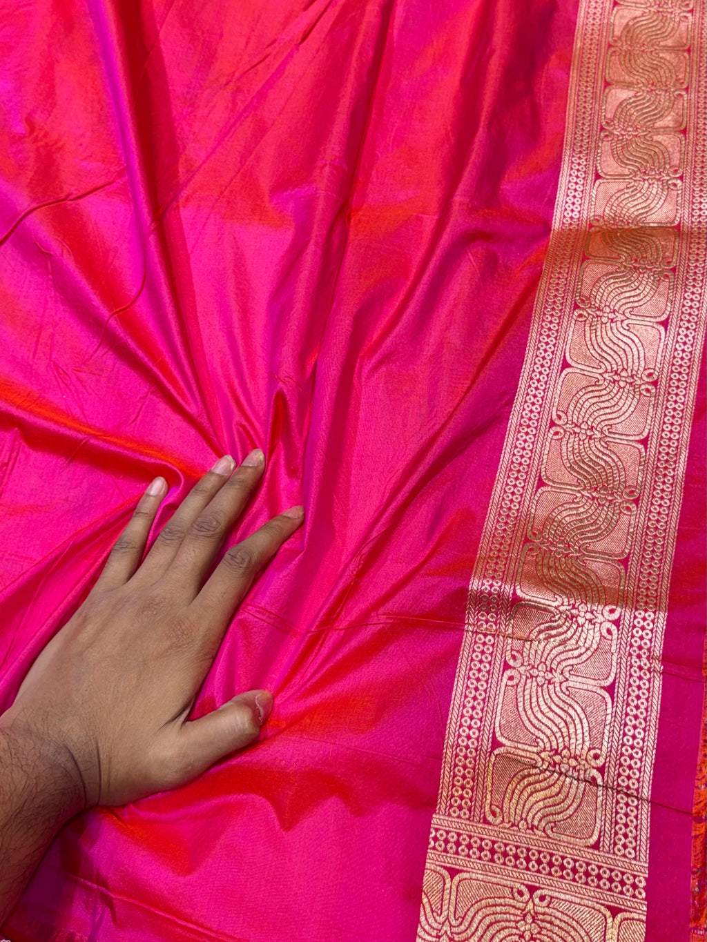 Dual Shade Pink 100% Pure Banarasi Katan Silk Meenakari Saree