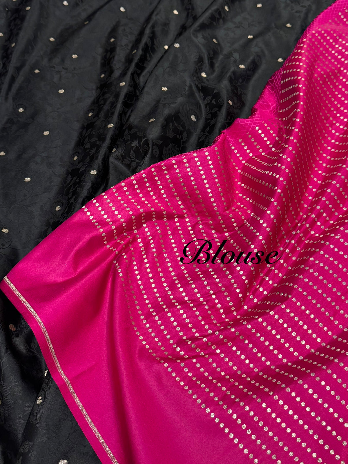 Black Banarasi Soft Mashru Silk Partywear Saree