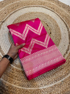 Prebook | Rani Pink 100% Pure Banarasi Katan Silk Saree