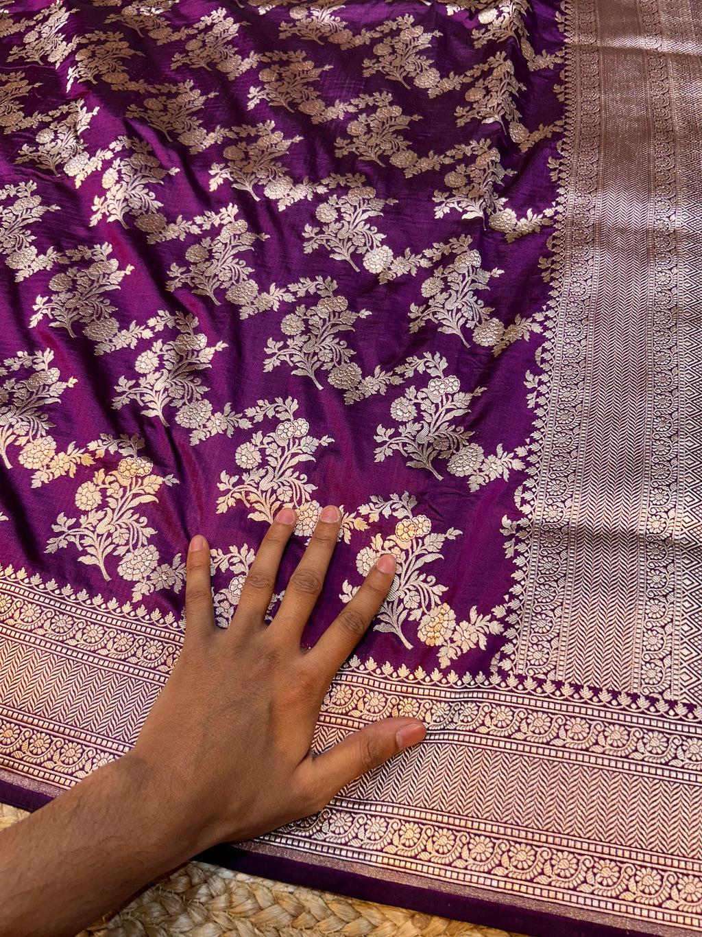 Prebook | Wine Purple 100% Pure Banarasi Katan Silk Saree