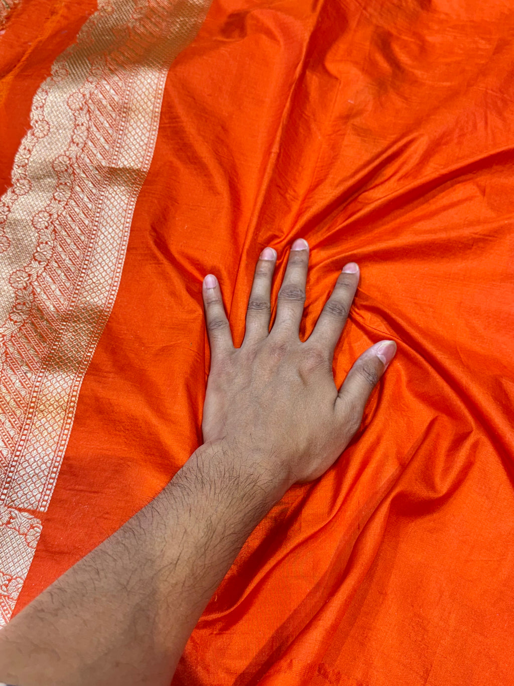 Prebook | Fanta Orange 100% Pure Banarasi Katan Silk Tilfi Meenakari Saree