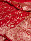 Prebook | Red 100% Pure Banarasi Katan Silk Saree