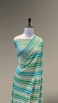 Sage Green 100% Pure Banarasi Khaddi Georgette RANGKAAT Saree