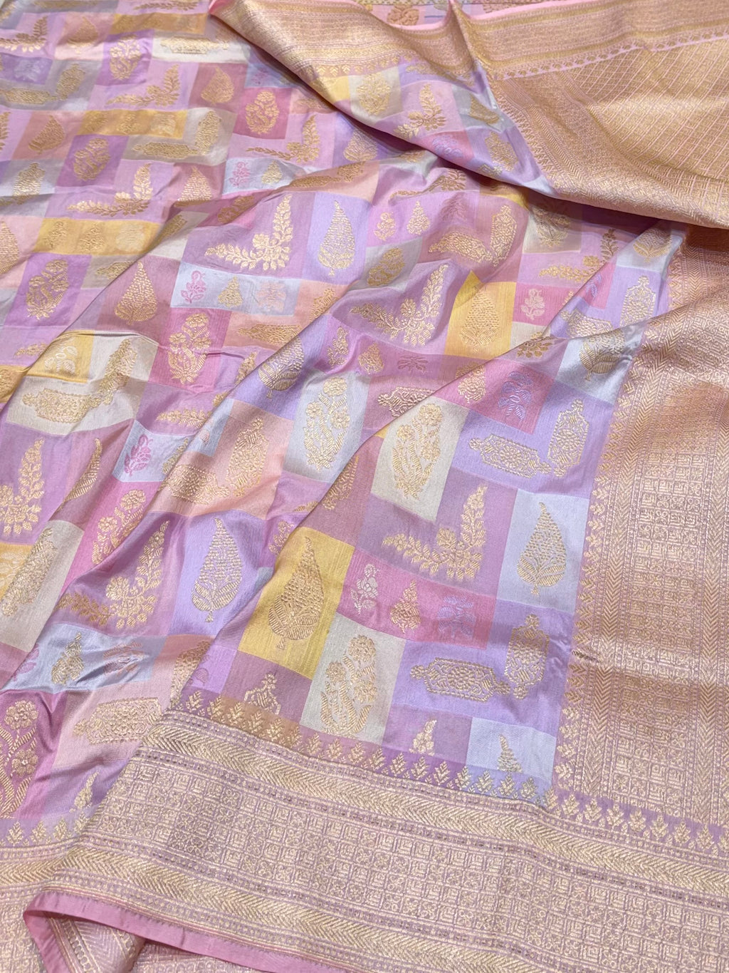 Prebook | Lavender Exclusive Pure Banaras Katan Silk Rangkaat Saree