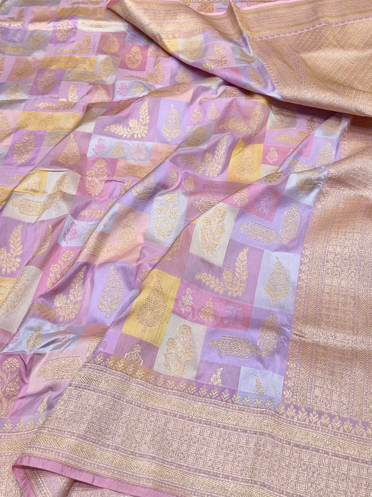Prebook | Lavender Exclusive Pure Banaras Katan Silk Rangkaat Saree