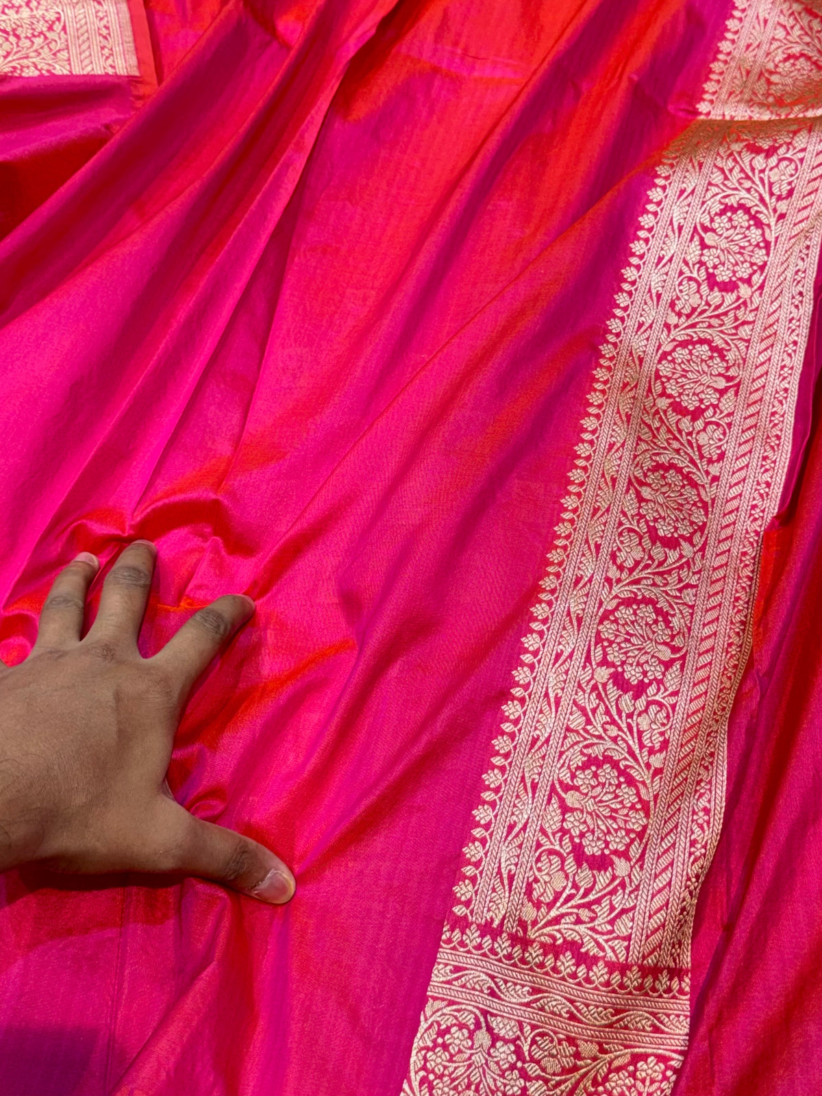 Prebook | Dual Shade Pink Pure Banarasi Katan Silk Saree