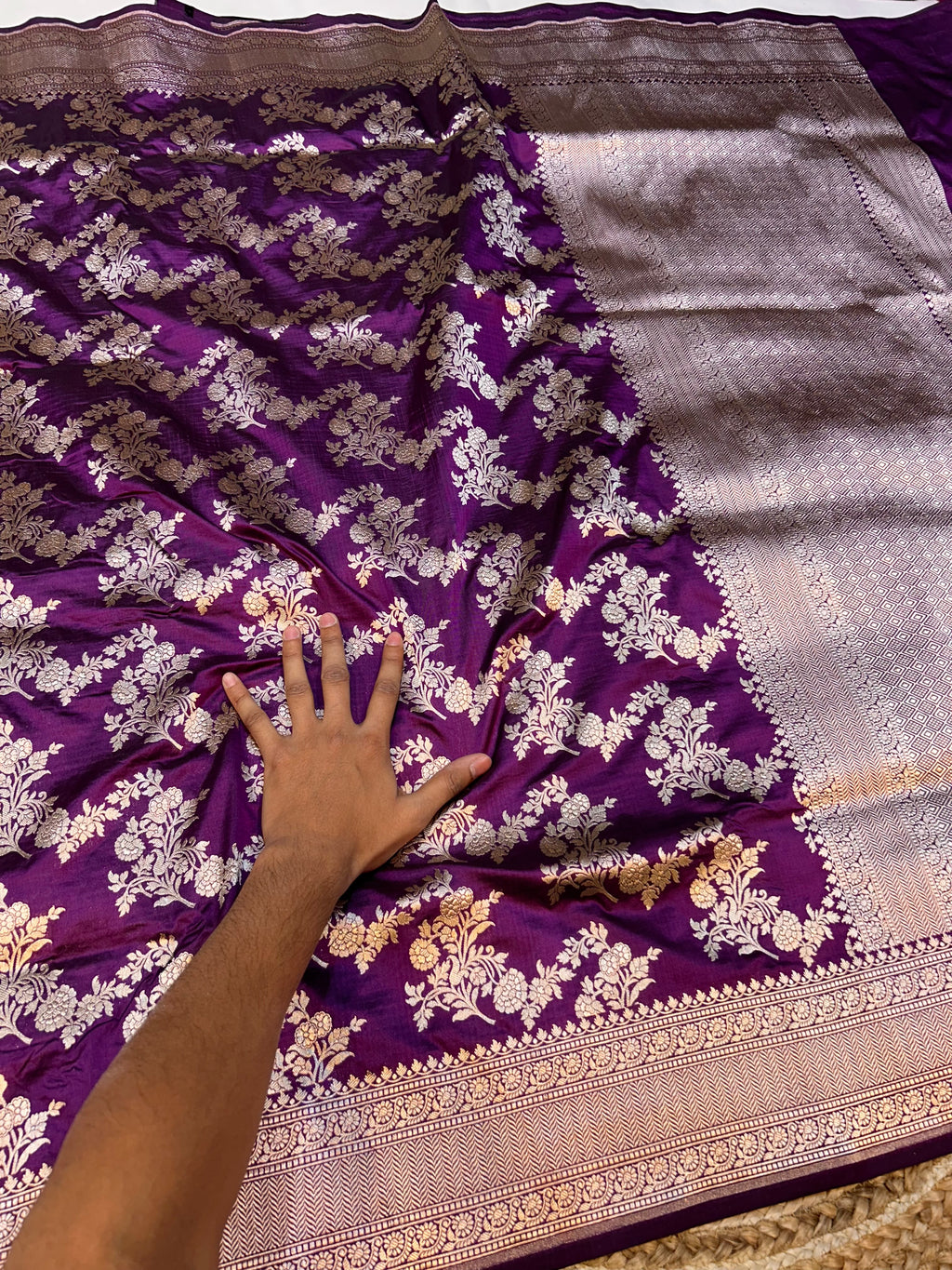 Prebook | Wine Purple 100% Pure Banarasi Katan Silk Saree