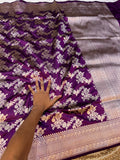 Prebook | Wine Purple 100% Pure Banarasi Katan Silk Saree