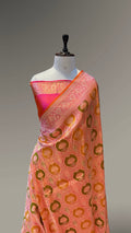 Prebook | Dual Shade Pink Exclusive Pure Banaras Katan Silk Rangkaat Saree