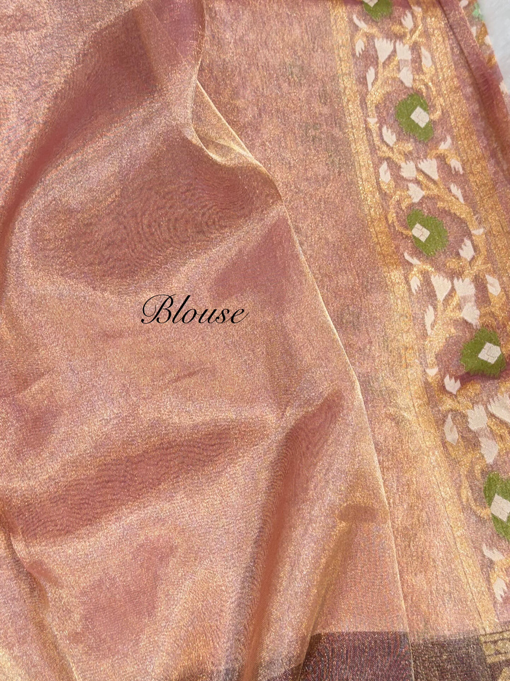 Prebook | Diamond Peach Pure Ektara Banarasi Tissue Jamdani Saree