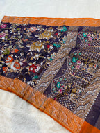 Prebook | Dark Blue Pure Banarasi Ektara Kora Jamdani Saree