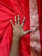 Prebook | Red Pure Banarasi Katan Silk Saree