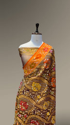 Cheeku 100% Pure Ektara Banarasi Kora Jamdani Saree