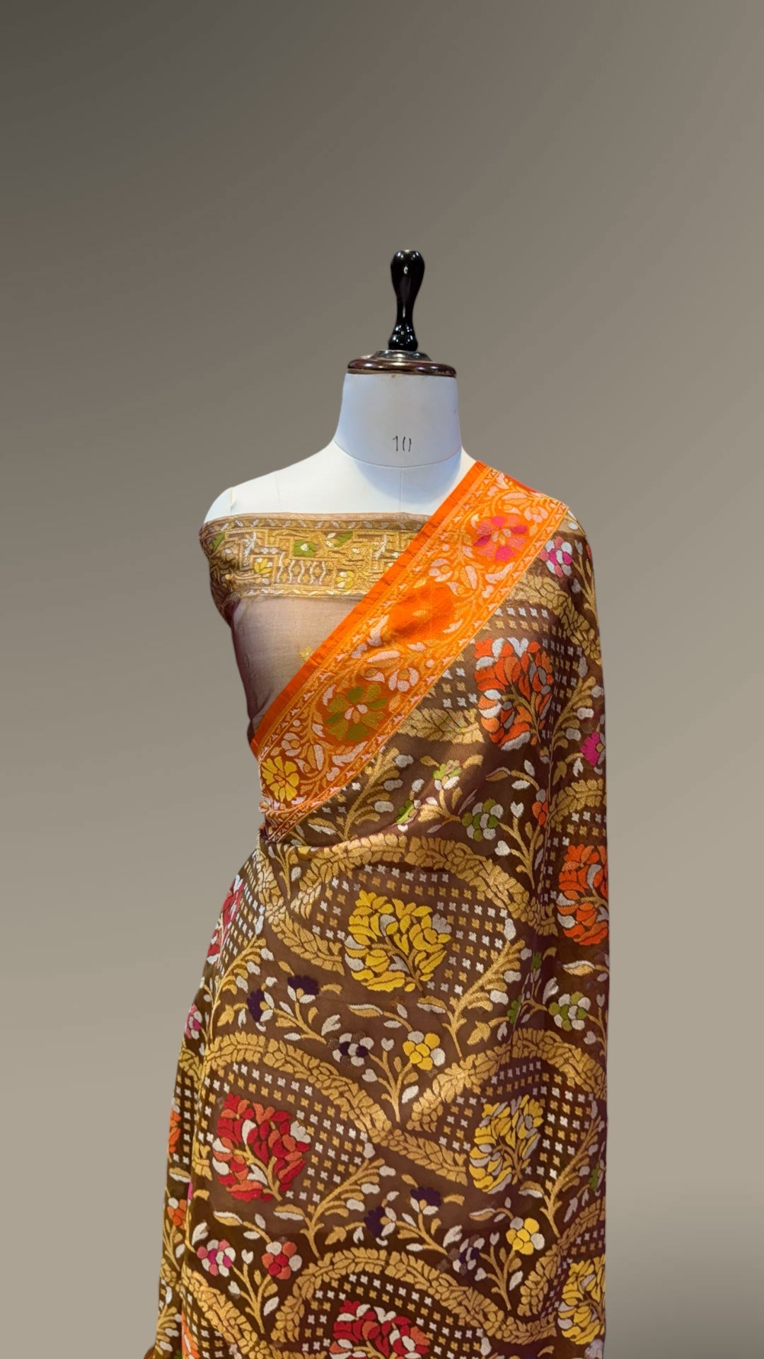 Cheeku 100% Pure Ektara Banarasi Kora Jamdani Saree