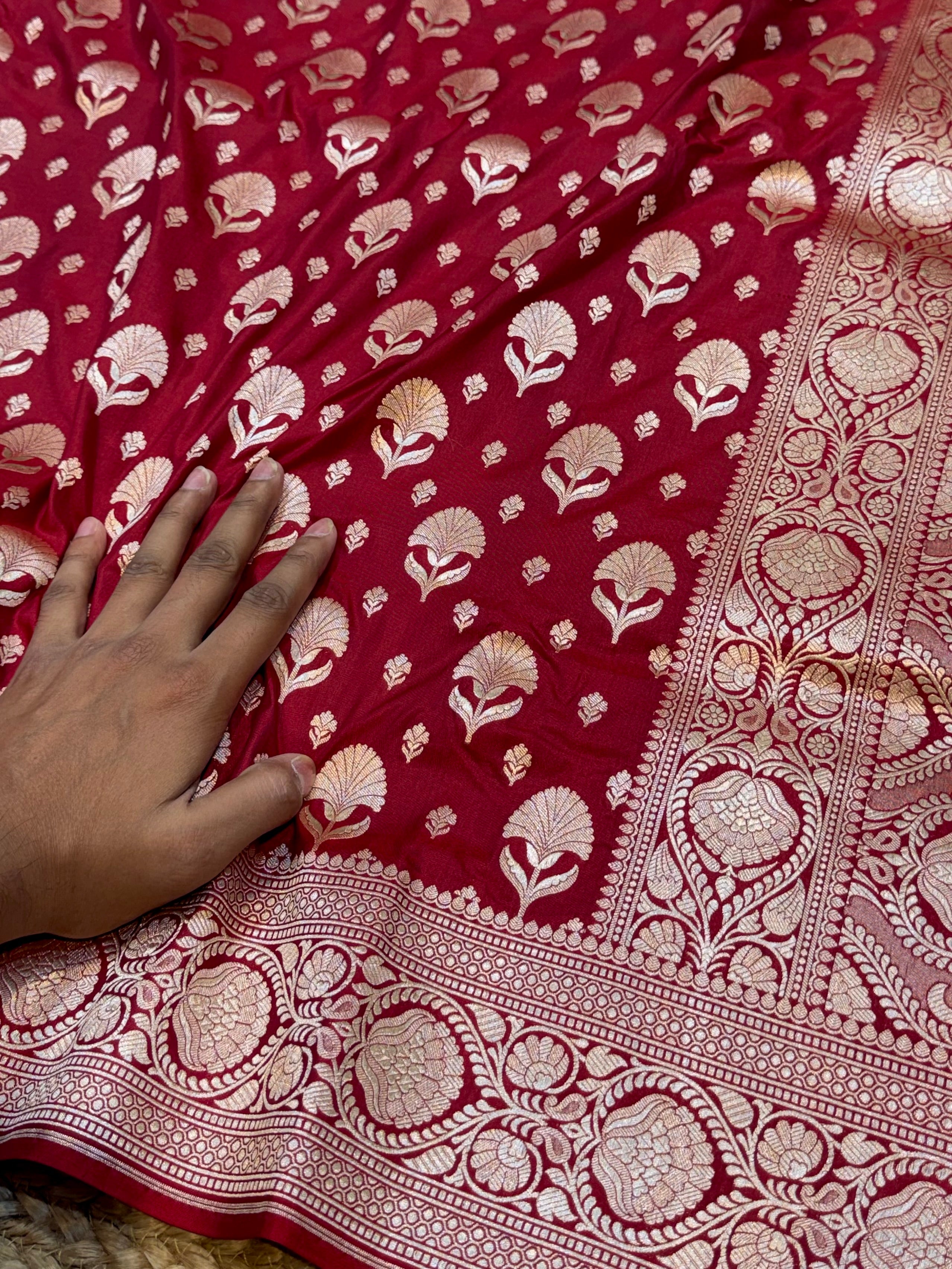 Prebook | Aishwarya Rai | Maroon 100% Pure Banarasi Katan Silk Saree