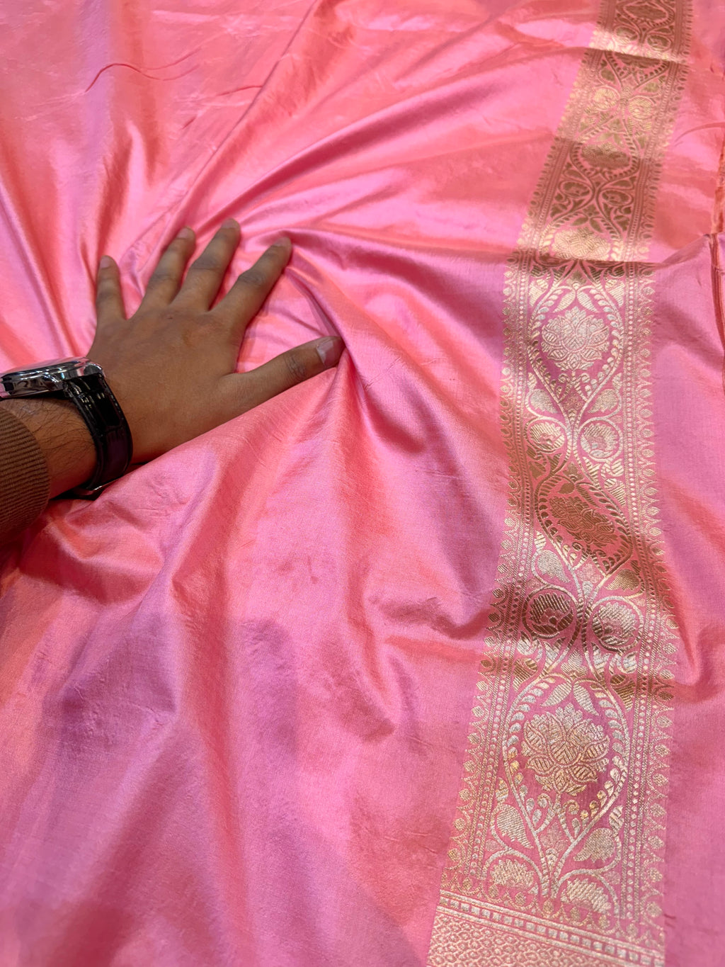 Prebook | Baby Pink 100% Pure Banarasi Katan Silk Saree