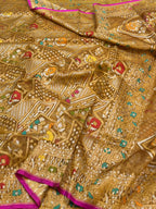 Cheeku 100% Pure Ektara Banarasi Kora Jamdani Saree