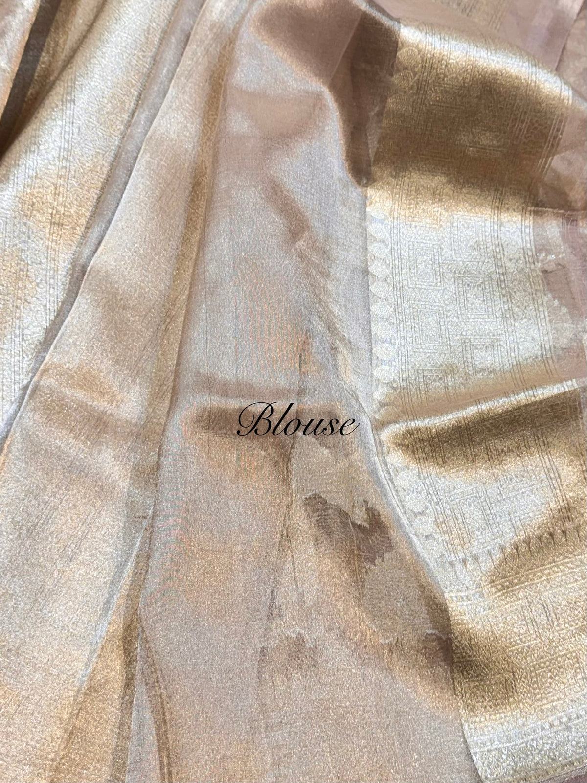 Diamond Watery Pink 100% Pure Tissue Silk Banarasi Partywear Saree