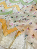 Off White Organza Silk Partywear Banaras Embroidered Lightweight Sarees