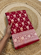 Prebook | Aishwarya Rai | Maroon 100% Pure Banarasi Katan Silk Saree