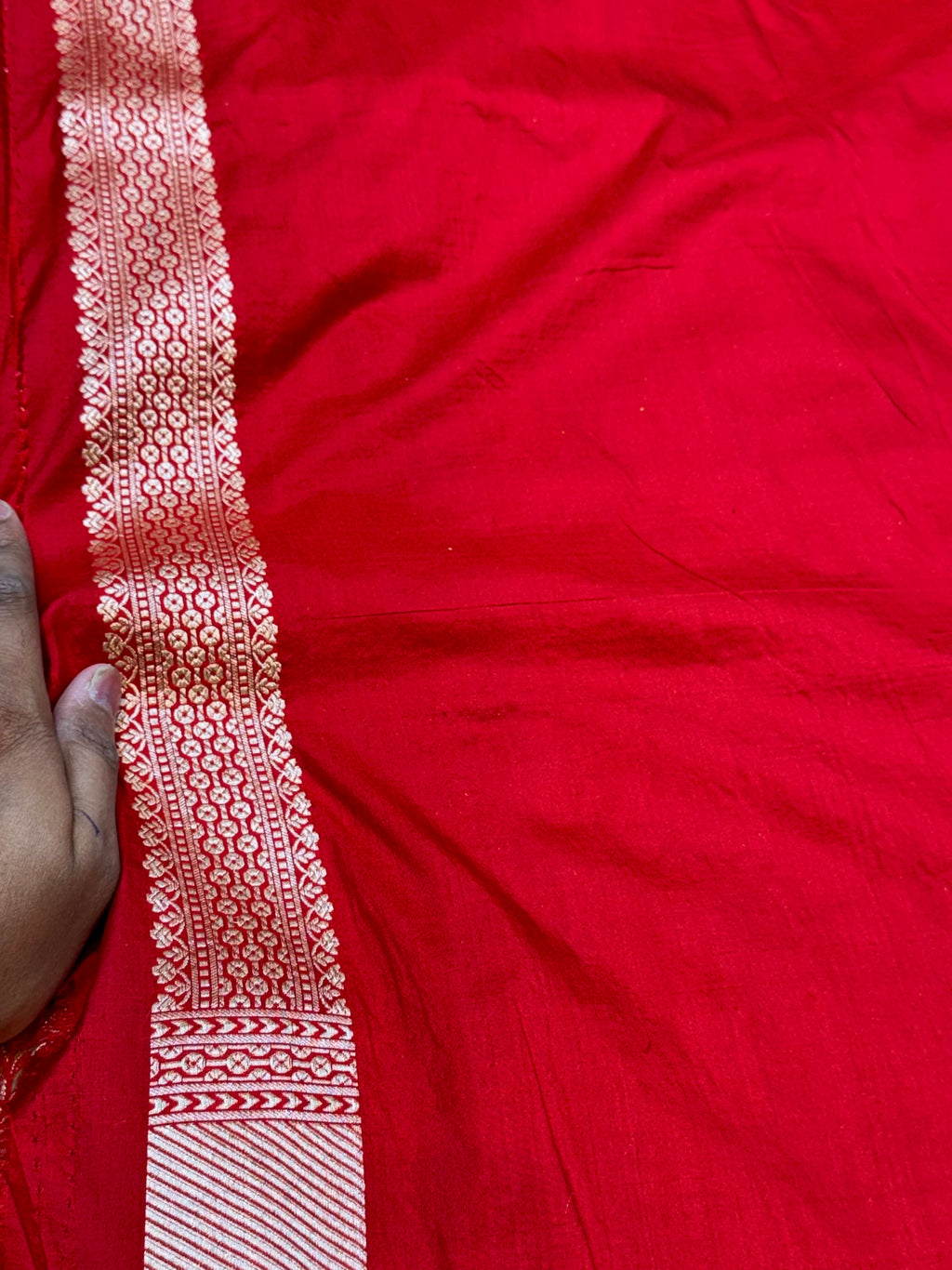 Red 100% Pure Banarasi Katan Silk Meenakari Brocade Saree