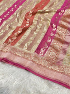 Cheeku 100% Pure Banarasi Khaddi Georgette RANGKAAT Saree