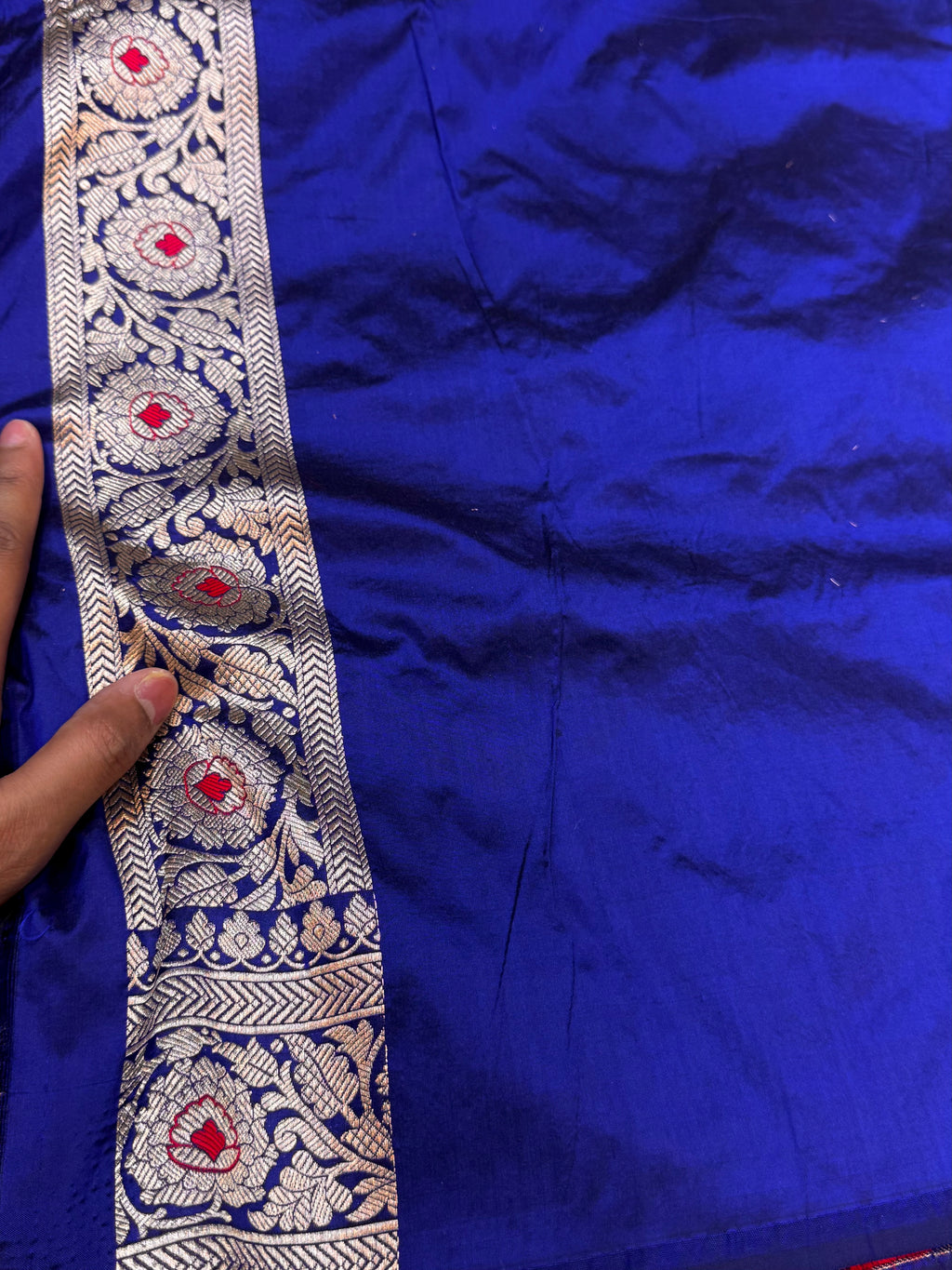 Royal Blue 100% Pure Banarasi Katan Silk Meenakari Saree