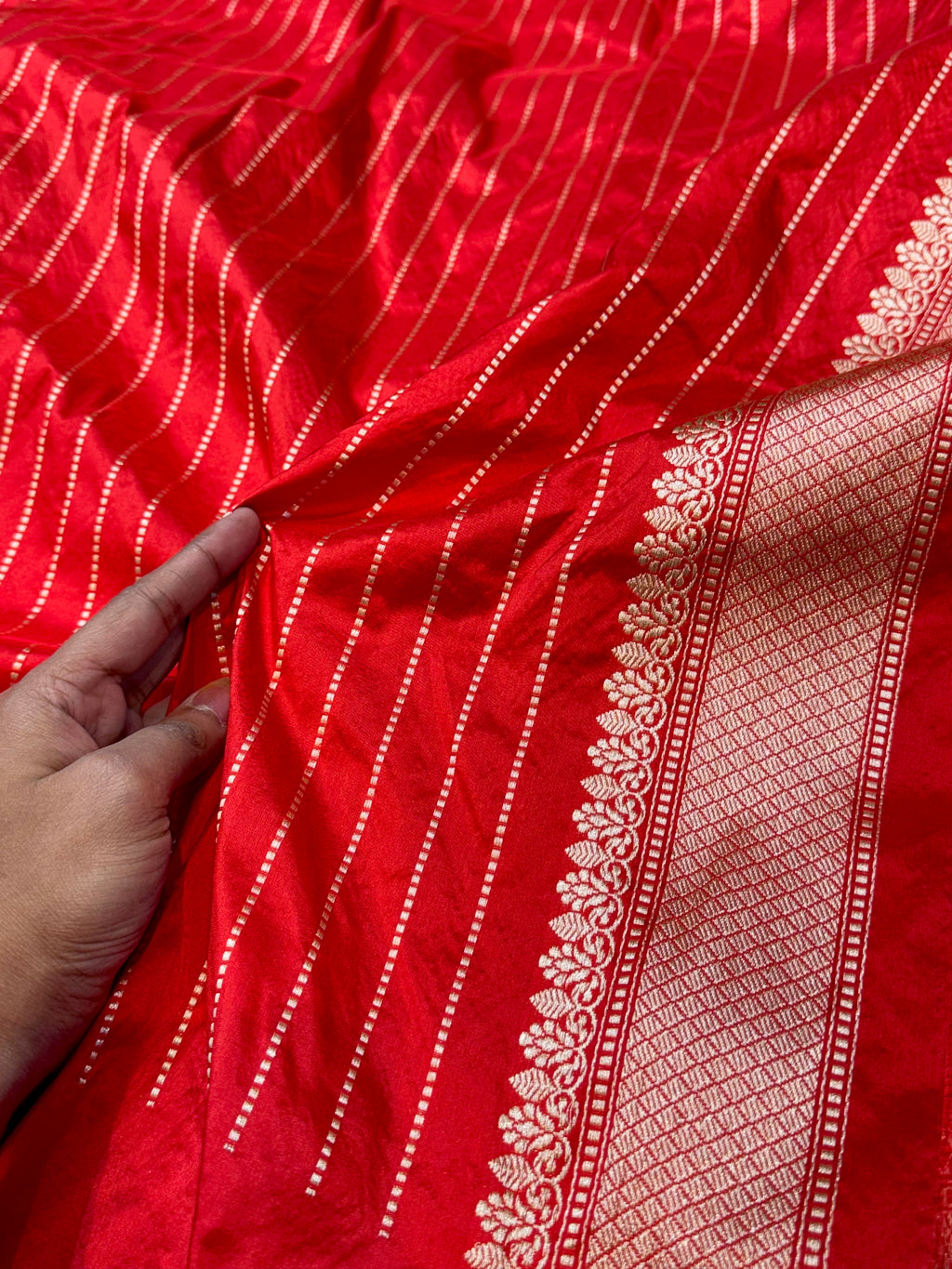 100% Pure Banaras Katan Silk Handloom Handwoven Pattu Saree