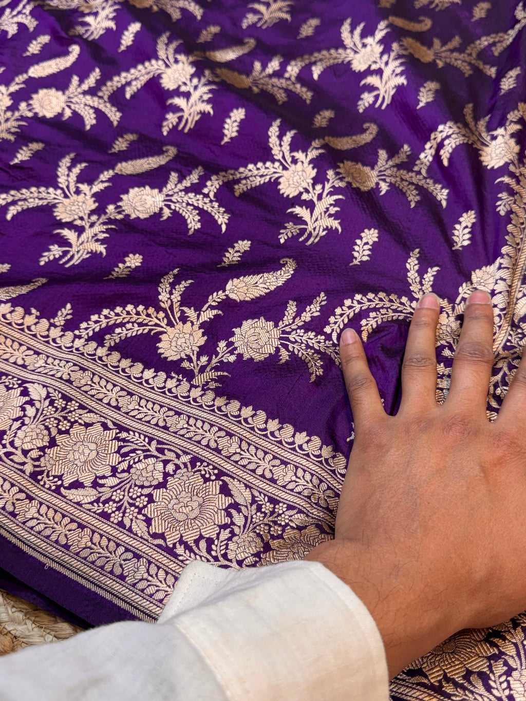 Prebook | Violet Purple 100% Pure Banarasi Katan Silk Saree
