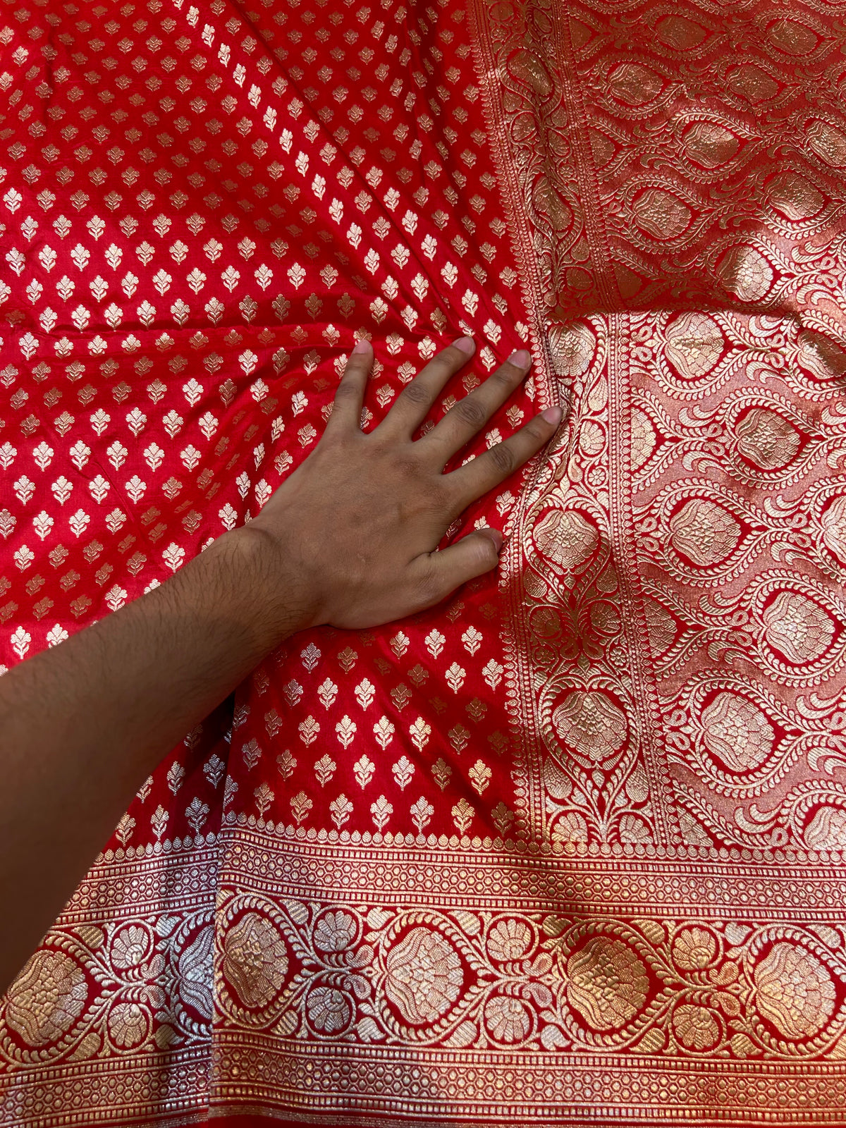 Prebook | Red Pure Banarasi Katan Silk Saree