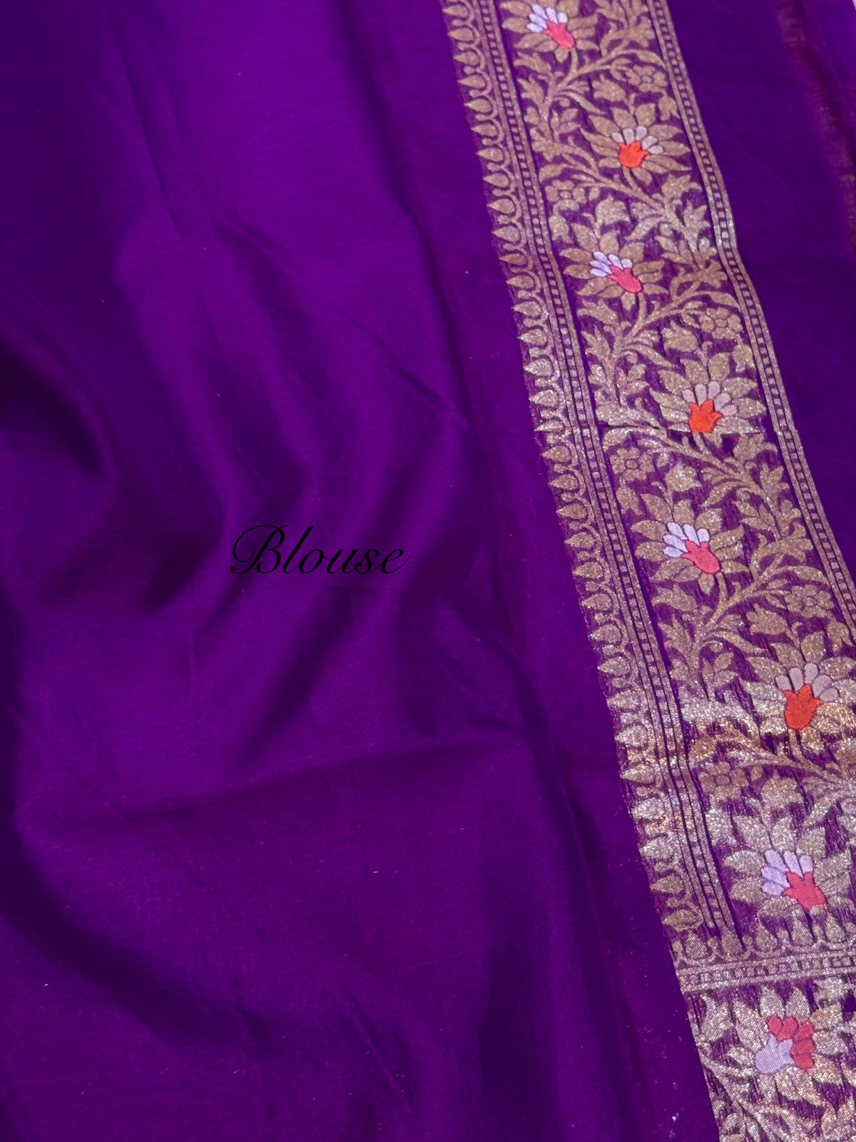 Prebook | Violet Purple Pure Banarasi Ektara Kora Jamdani Saree