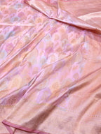 Baby Pink Exclusive Pure Banaras Katan Silk Rangkaat Saree