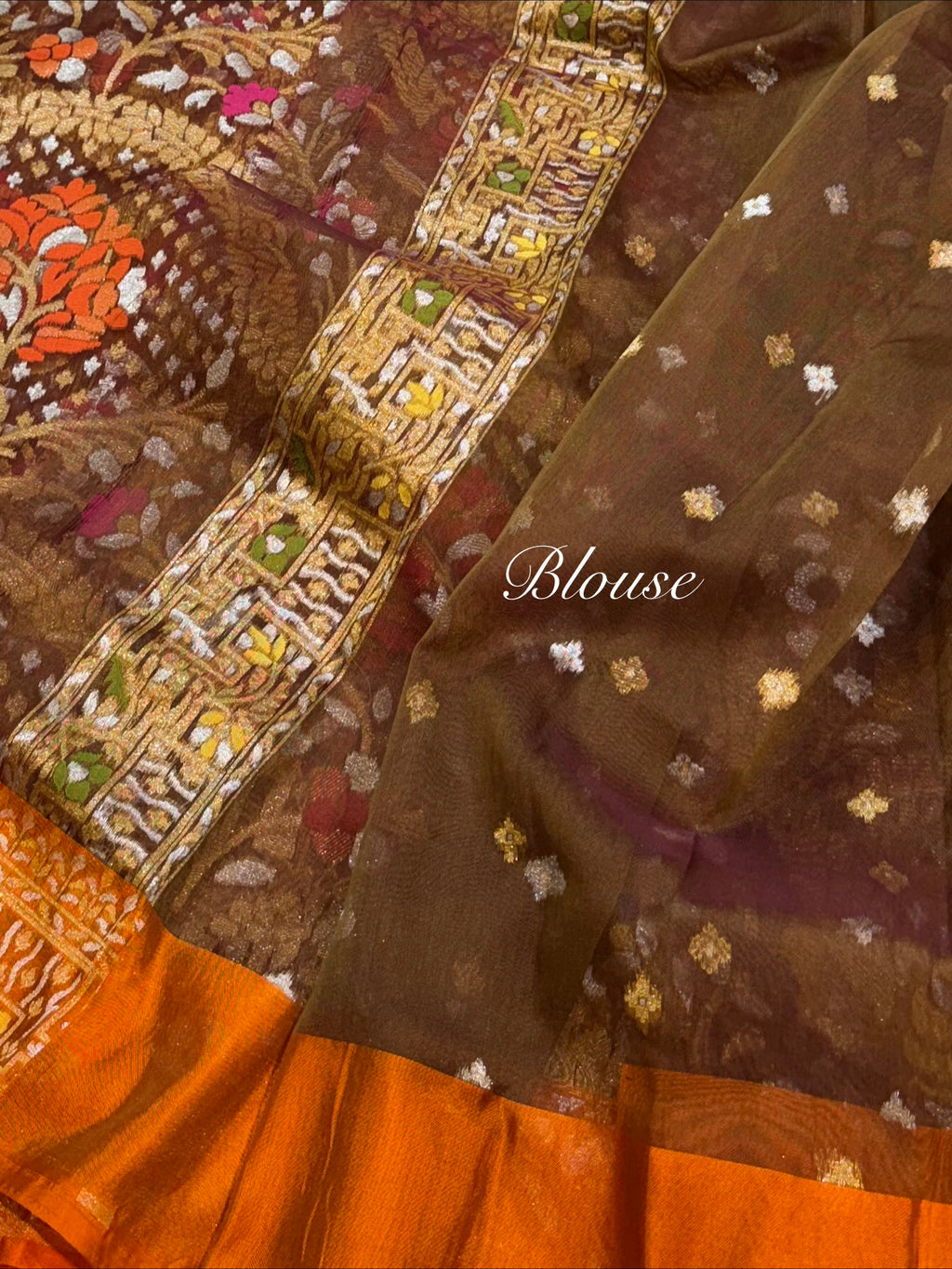 Cheeku 100% Pure Ektara Banarasi Kora Jamdani Saree