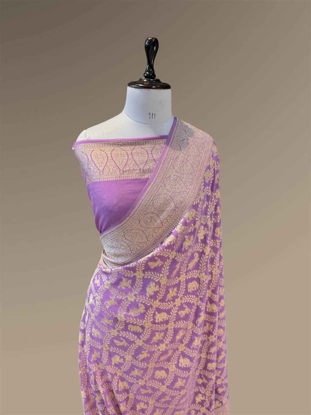 100% Pure Khaddi Georgette SHIKARGAH Saree