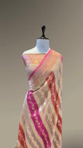 Cheeku 100% Pure Banarasi Khaddi Georgette RANGKAAT Saree