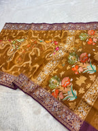 Cheeku Pure Banarasi Ektara Kora Jamdani Saree