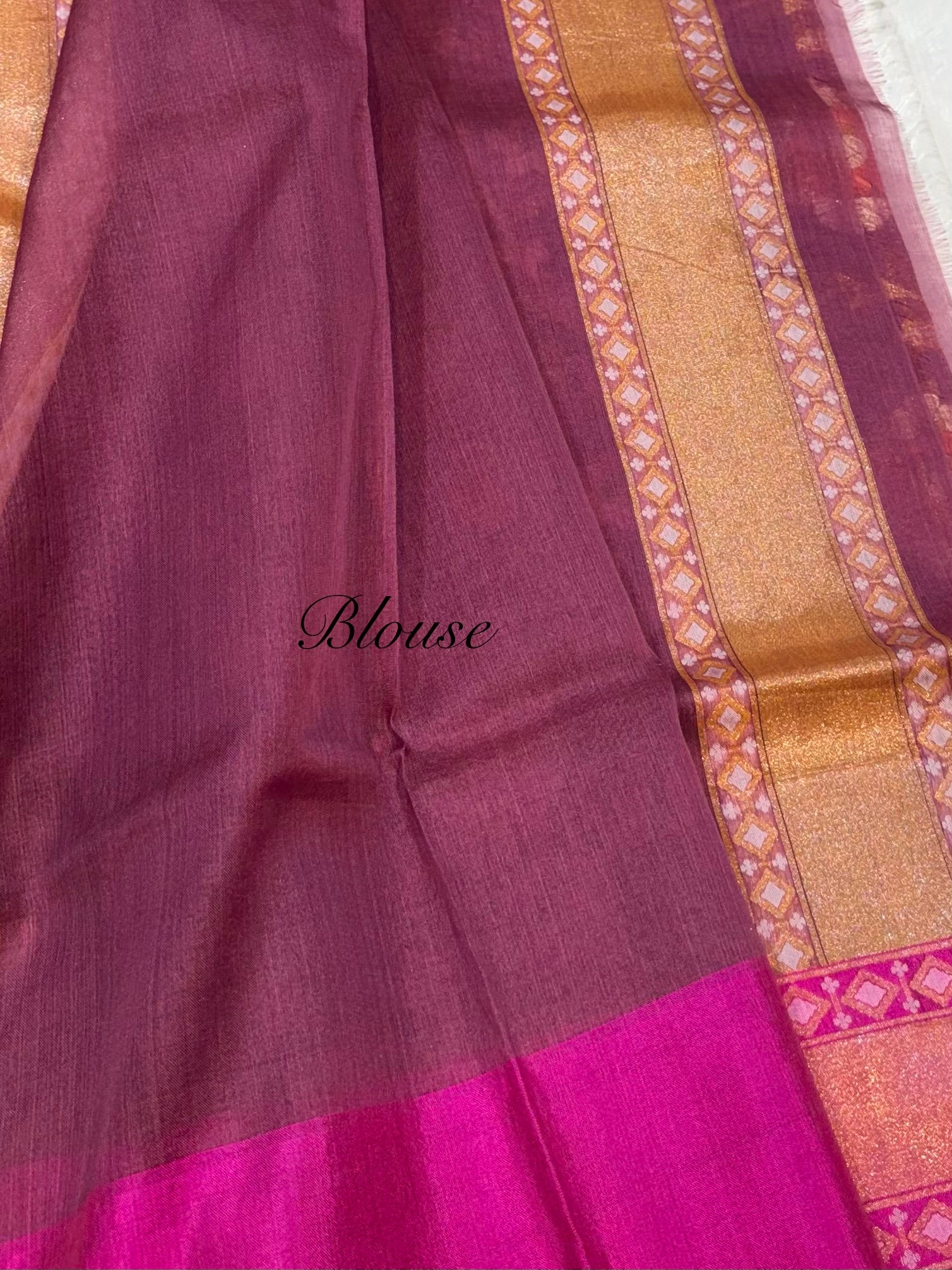 Light Purple 100% Pure Ektara Banarasi Kora Jamdani Saree