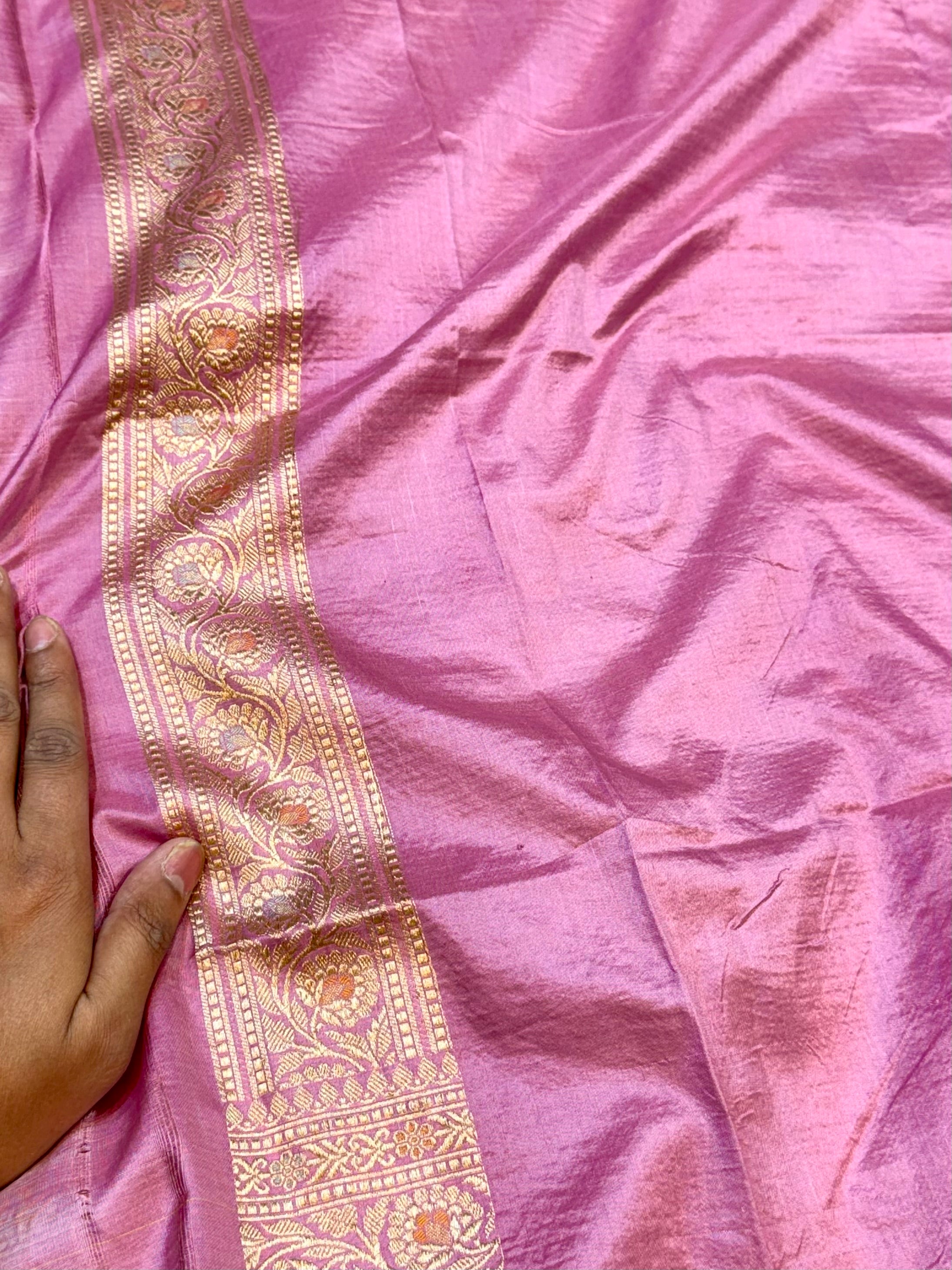 Prebook | Lilac 100% Pure Banaras Katan Silk Rangkaat Saree