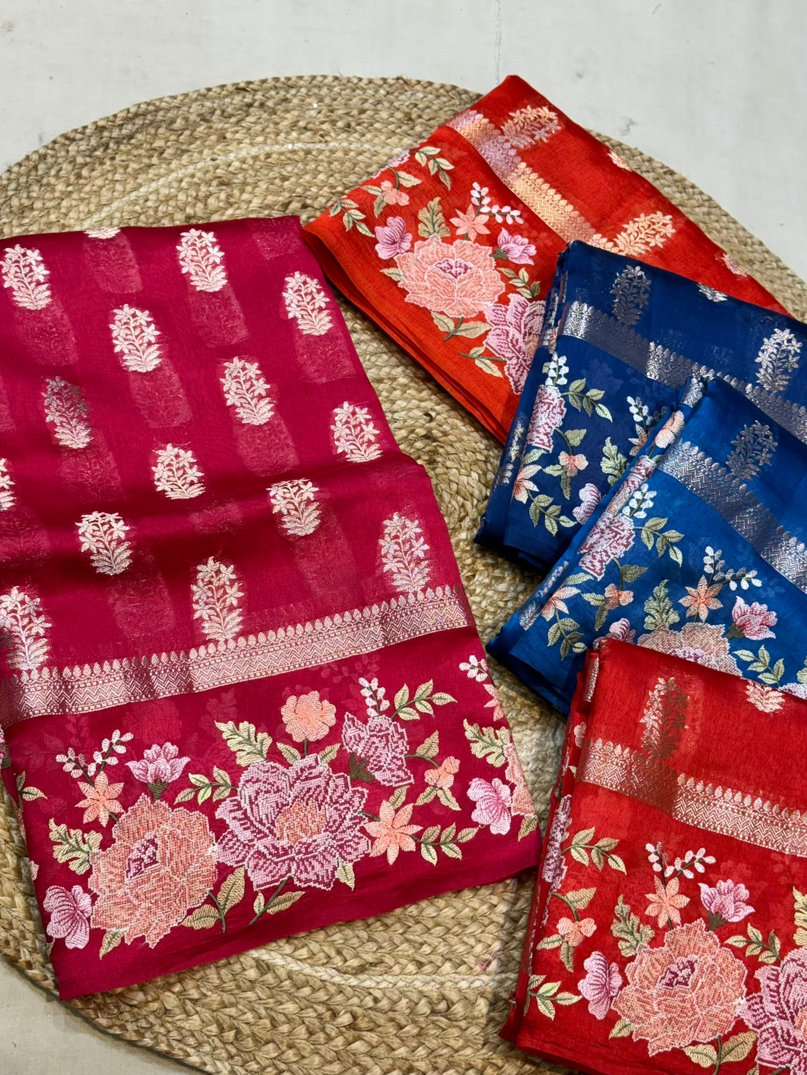 Prebook | Rani Pink 100% Pure Banarasi Poona Silk Raw Mango Saree