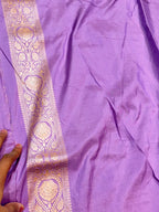 Lavender Pure Banarasi Katan Silk Saree