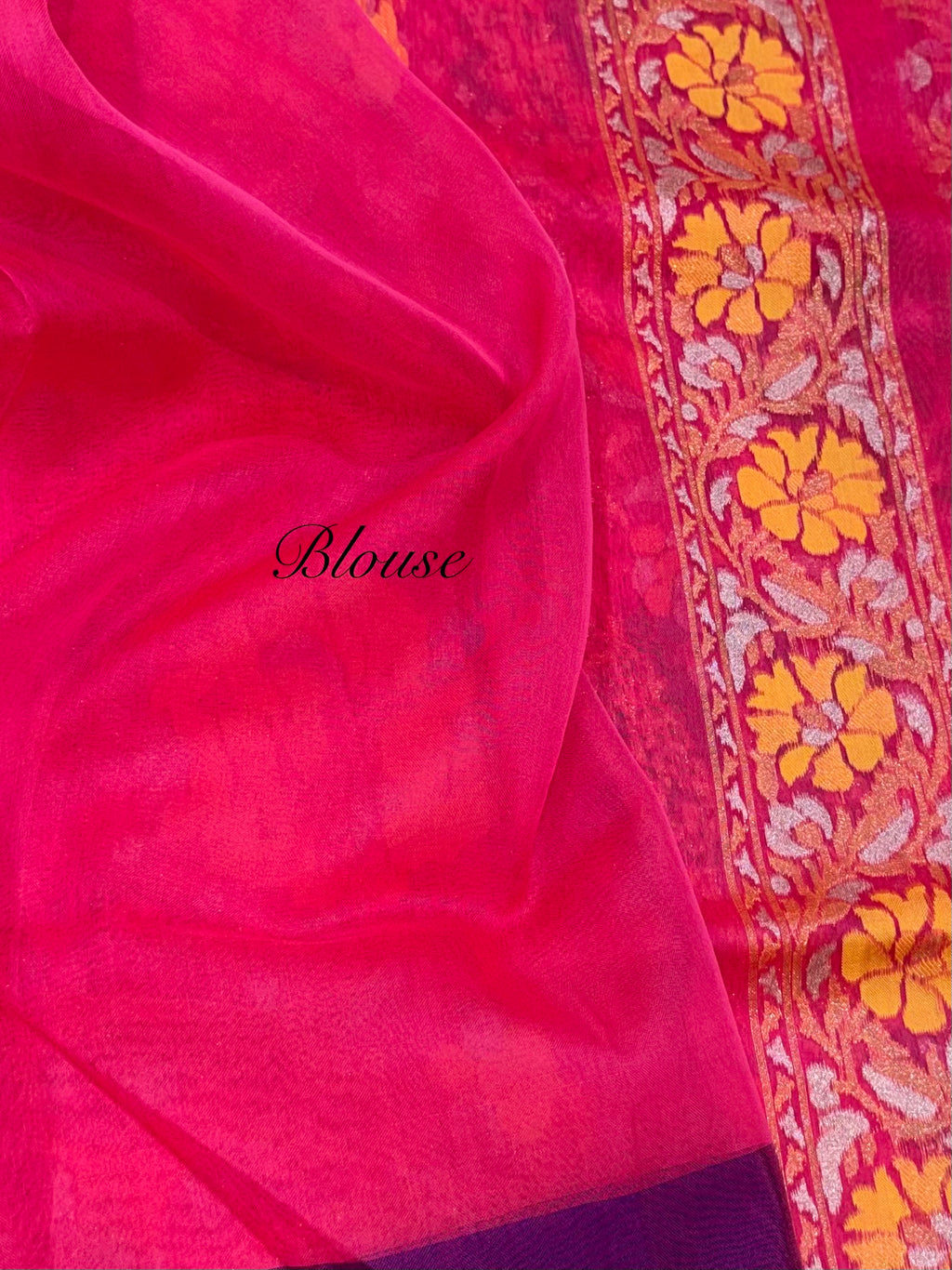 Prebook | Rani Pink Pure Ektara Banarasi Kora Jamdani Saree