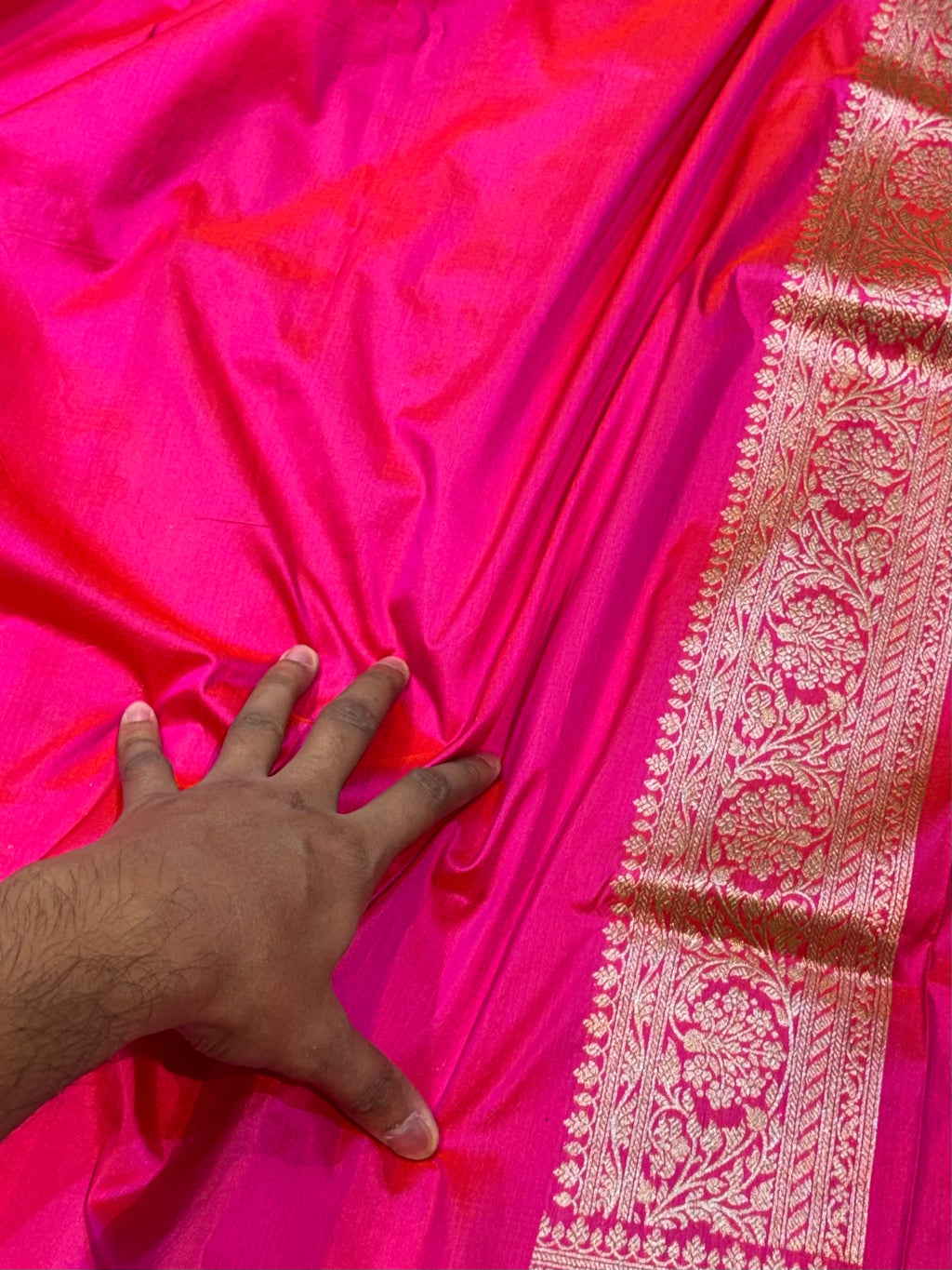 Prebook | Dual Shade Pink Pure Banarasi Katan Silk Saree